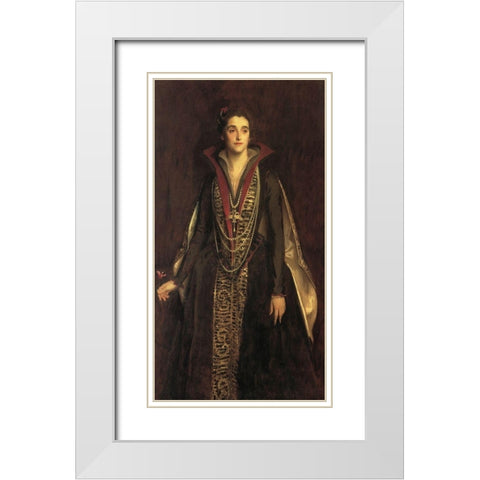 Countess of Rocksavage White Modern Wood Framed Art Print with Double Matting by Sargent, John Singer