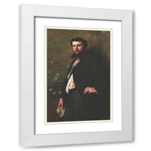 Edouard Pailleron 1879 White Modern Wood Framed Art Print with Double Matting by Sargent, John Singer