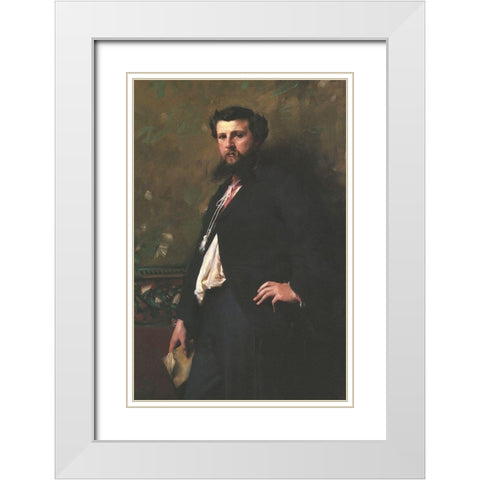 Edouard Pailleron 1879 White Modern Wood Framed Art Print with Double Matting by Sargent, John Singer