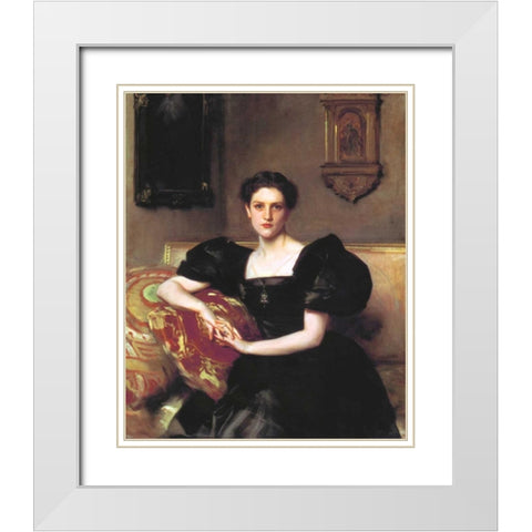 Elizabeth Winthrop Chandler White Modern Wood Framed Art Print with Double Matting by Sargent, John Singer