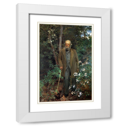 Frederick Law Olmsted White Modern Wood Framed Art Print with Double Matting by Sargent, John Singer
