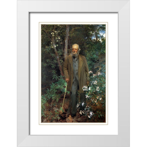 Frederick Law Olmsted White Modern Wood Framed Art Print with Double Matting by Sargent, John Singer