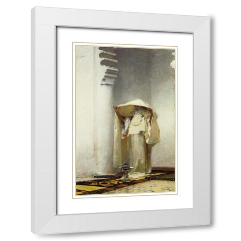 Fumee dAmbre Gris White Modern Wood Framed Art Print with Double Matting by Sargent, John Singer