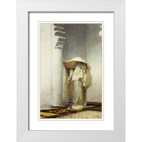 Fumee dAmbre Gris White Modern Wood Framed Art Print with Double Matting by Sargent, John Singer