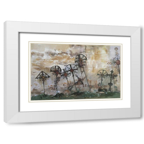 Graveyard in the Tyrol White Modern Wood Framed Art Print with Double Matting by Sargent, John Singer