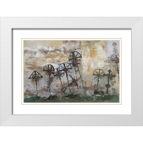Graveyard in the Tyrol White Modern Wood Framed Art Print with Double Matting by Sargent, John Singer