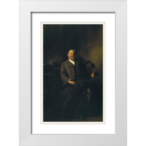 Henry Lee Higginson White Modern Wood Framed Art Print with Double Matting by Sargent, John Singer