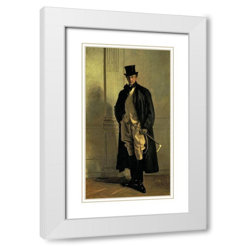 Lord Ribblesdale White Modern Wood Framed Art Print with Double Matting by Sargent, John Singer