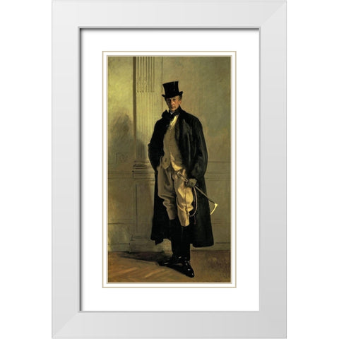 Lord Ribblesdale White Modern Wood Framed Art Print with Double Matting by Sargent, John Singer