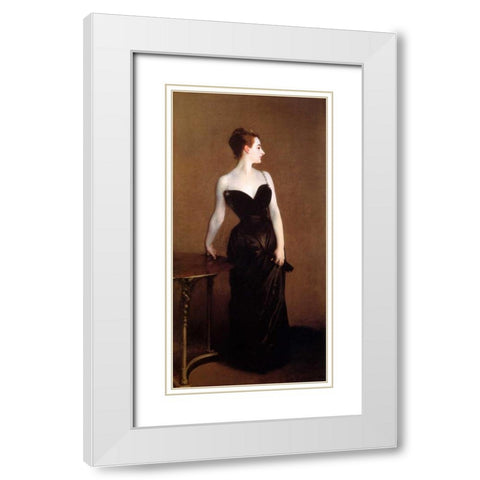 Madame Pierre Gautreau - Madame X White Modern Wood Framed Art Print with Double Matting by Sargent, John Singer