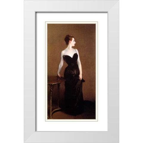 Madame Pierre Gautreau - Madame X White Modern Wood Framed Art Print with Double Matting by Sargent, John Singer