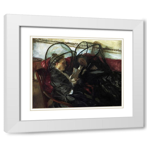 Mosquito Nets White Modern Wood Framed Art Print with Double Matting by Sargent, John Singer