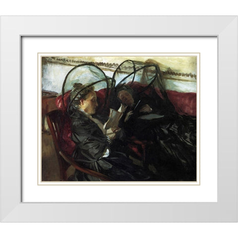 Mosquito Nets White Modern Wood Framed Art Print with Double Matting by Sargent, John Singer