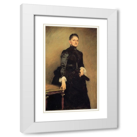 Mrs Adrian Iselin White Modern Wood Framed Art Print with Double Matting by Sargent, John Singer