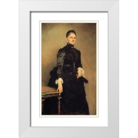Mrs Adrian Iselin White Modern Wood Framed Art Print with Double Matting by Sargent, John Singer