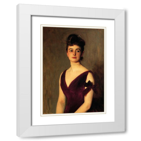 Mrs Charles E Inches Louise Pomeroy White Modern Wood Framed Art Print with Double Matting by Sargent, John Singer