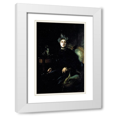 Mrs Wertheimer 1904 White Modern Wood Framed Art Print with Double Matting by Sargent, John Singer