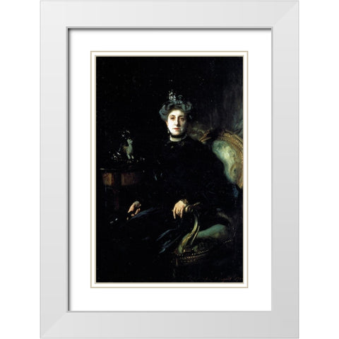 Mrs Wertheimer 1904 White Modern Wood Framed Art Print with Double Matting by Sargent, John Singer