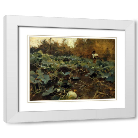 Pumpkins 1878-80 White Modern Wood Framed Art Print with Double Matting by Sargent, John Singer