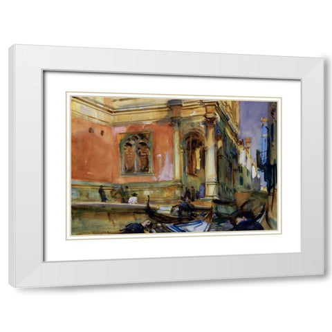 Scuola di San Rocco, 1902-04 White Modern Wood Framed Art Print with Double Matting by Sargent, John Singer