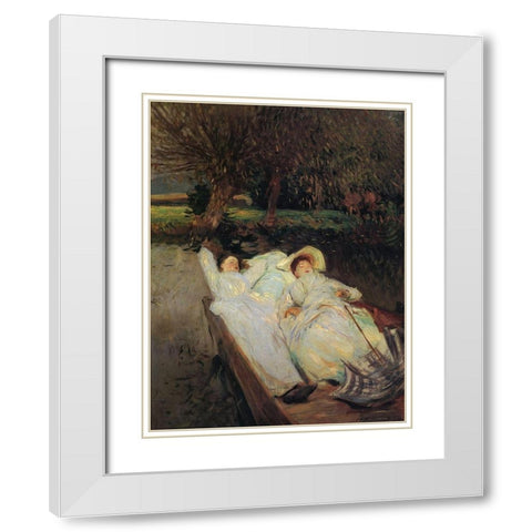 St Martins, Summer 1888 White Modern Wood Framed Art Print with Double Matting by Sargent, John Singer