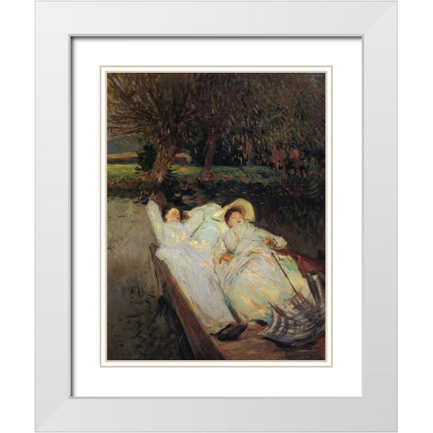 St Martins, Summer 1888 White Modern Wood Framed Art Print with Double Matting by Sargent, John Singer