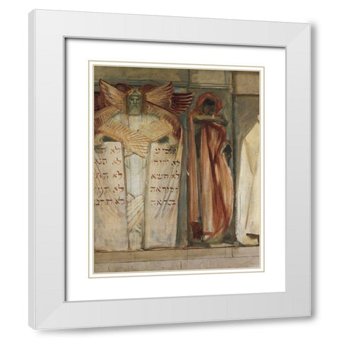 Study for Frieze of the Prophets (Detail), 1893 White Modern Wood Framed Art Print with Double Matting by Sargent, John Singer