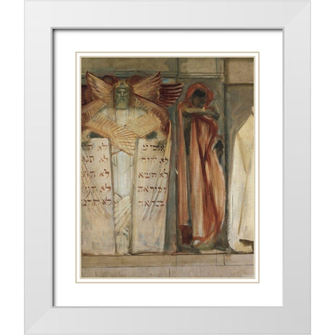Study for Frieze of the Prophets (Detail), 1893 White Modern Wood Framed Art Print with Double Matting by Sargent, John Singer
