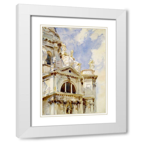 The Salute, Venice, 1902-07 White Modern Wood Framed Art Print with Double Matting by Sargent, John Singer