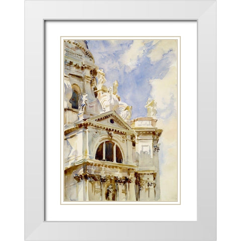 The Salute, Venice, 1902-07 White Modern Wood Framed Art Print with Double Matting by Sargent, John Singer