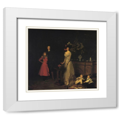 The Sitwell Family, 1900 White Modern Wood Framed Art Print with Double Matting by Sargent, John Singer
