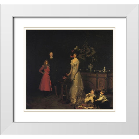 The Sitwell Family, 1900 White Modern Wood Framed Art Print with Double Matting by Sargent, John Singer