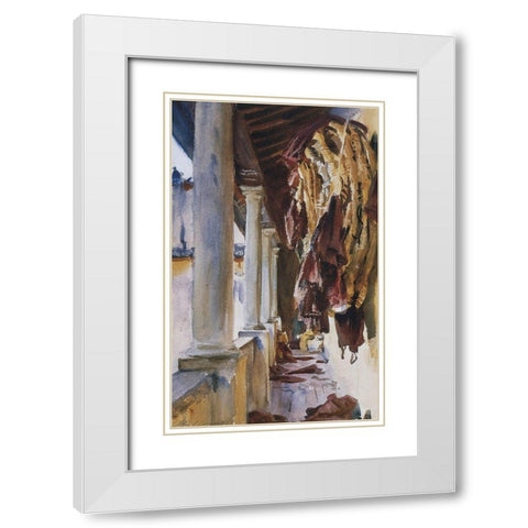 Torre Galli Wine Bags, 1910 White Modern Wood Framed Art Print with Double Matting by Sargent, John Singer