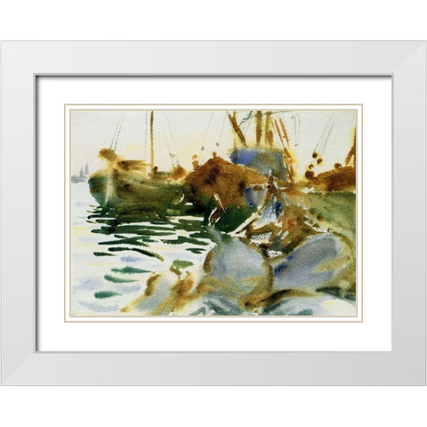 Venice Sunset, 1902-04 White Modern Wood Framed Art Print with Double Matting by Sargent, John Singer
