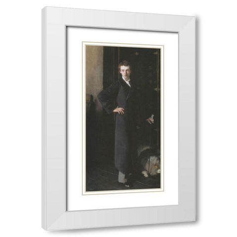 W Graham Robertson White Modern Wood Framed Art Print with Double Matting by Sargent, John Singer