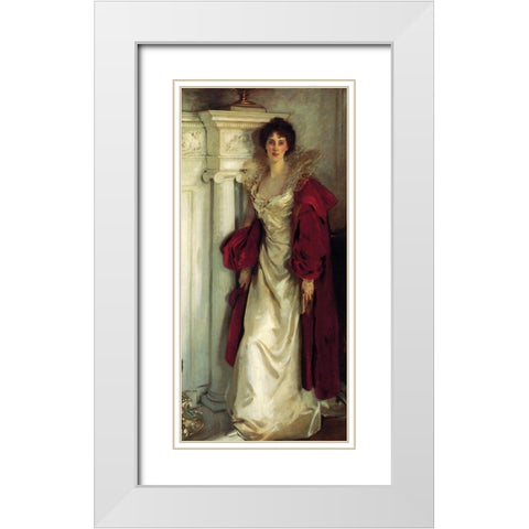 Winifred Duchess Of Portland White Modern Wood Framed Art Print with Double Matting by Sargent, John Singer