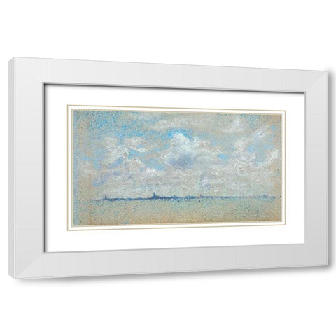 Clouds And Sky Venice 1879 White Modern Wood Framed Art Print with Double Matting by Whistler, James McNeill