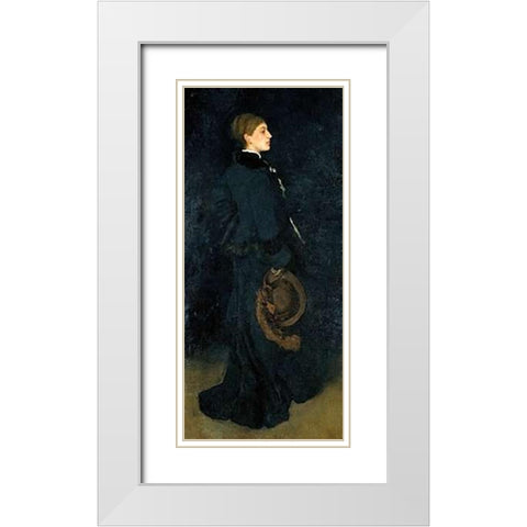 Miss Rosa Corder White Modern Wood Framed Art Print with Double Matting by Whistler, James McNeill