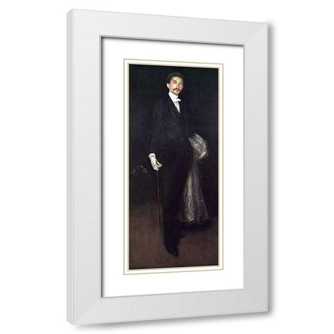Robert Comte De Montesquiou-Fezensac White Modern Wood Framed Art Print with Double Matting by Whistler, James McNeill