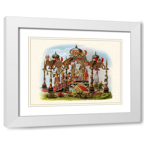 Knighthood - Mardi Gras Parade Float Design White Modern Wood Framed Art Print with Double Matting by Unknown