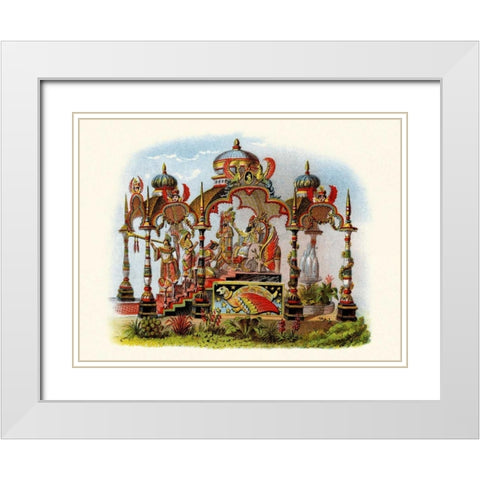 Knighthood - Mardi Gras Parade Float Design White Modern Wood Framed Art Print with Double Matting by Unknown