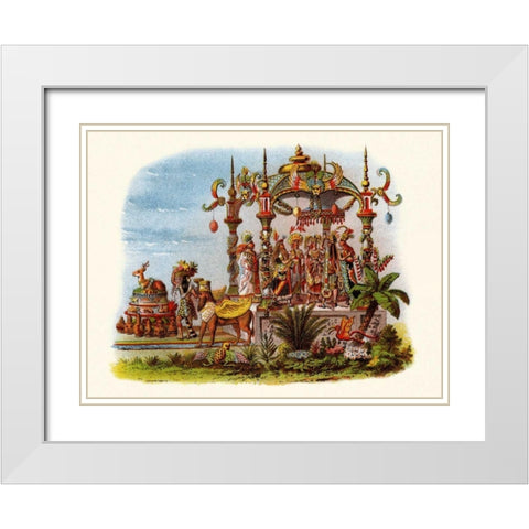 Marriage - Mardi Gras Parade Float Design White Modern Wood Framed Art Print with Double Matting by Unknown