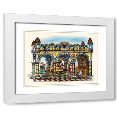 The Rape of the Crowns White Modern Wood Framed Art Print with Double Matting by Unknown
