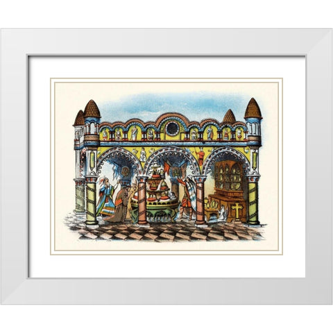 The Rape of the Crowns White Modern Wood Framed Art Print with Double Matting by Unknown