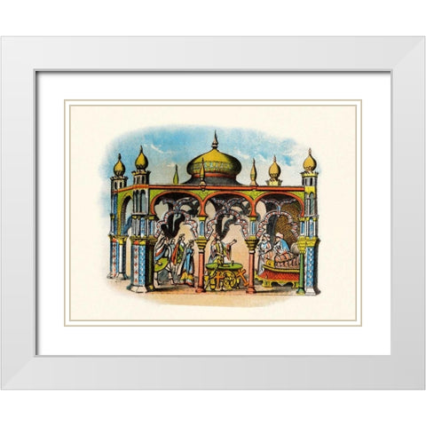 The Rival Chieftains White Modern Wood Framed Art Print with Double Matting by Unknown