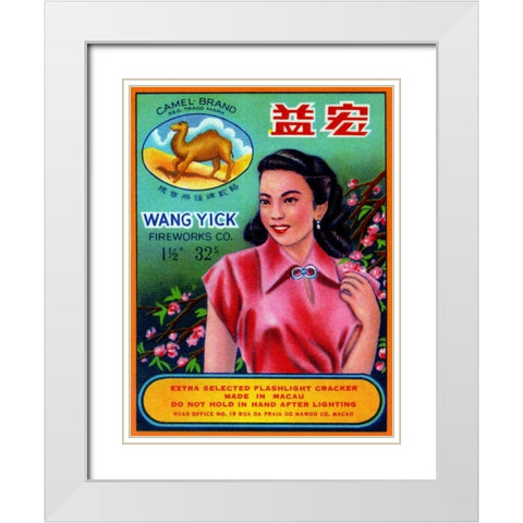 Wang Yick Fireworks White Modern Wood Framed Art Print with Double Matting by Unknown