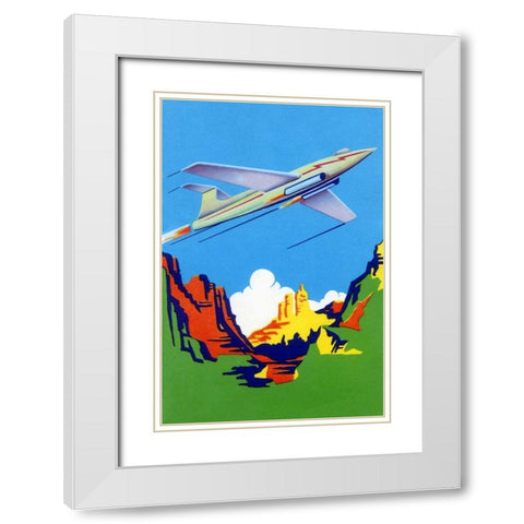 Jet Broom Label White Modern Wood Framed Art Print with Double Matting by Unknown