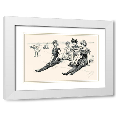 Picturesque America White Modern Wood Framed Art Print with Double Matting by Gibson, Charles Dana