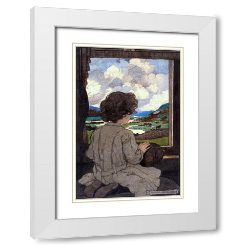 Journey White Modern Wood Framed Art Print with Double Matting by Green, Elizabeth Shippen