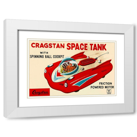 Cragstan Space Tank White Modern Wood Framed Art Print with Double Matting by Retrotrans